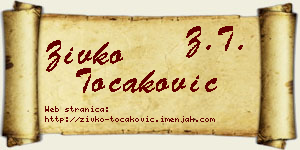 Živko Točaković vizit kartica